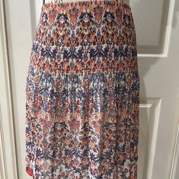 MAX STUDIO SKIRT RUFFLE ASYMMETRICAL BOHO SKIRT SIZE MEDIUM - Picture 4 of 16